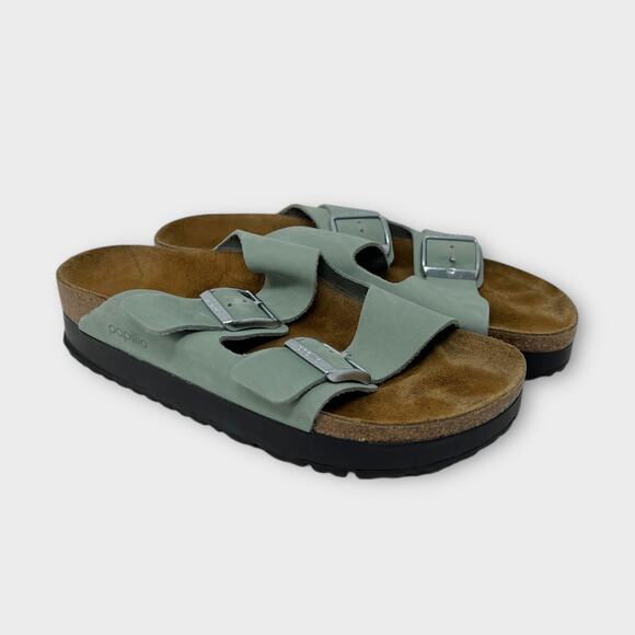 Birkenstock Papillio Arizona Platform Sandal-Nubuck in Pure Sage Size 41/10 - Picture 6 of 11